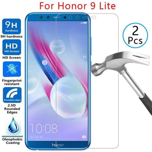 Tempered glass screen protector for honor 9 lite case cover on honor9lite honer onor hono 9lite light protective phone coque bag