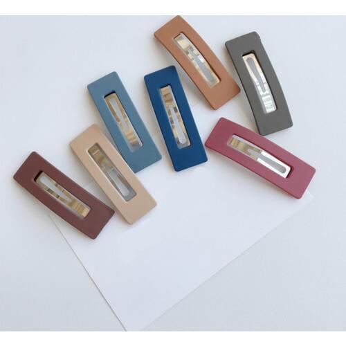 Fashion Women Girls Candy Color Square Hair Clip BB Hairpins Metal Barrettes Styling Tools Hair Accessories For Daily Life