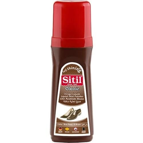 Siting in Shoe Polish Dark Coffee Liquid Classic 80M repair care polish wax off shoes cleaning