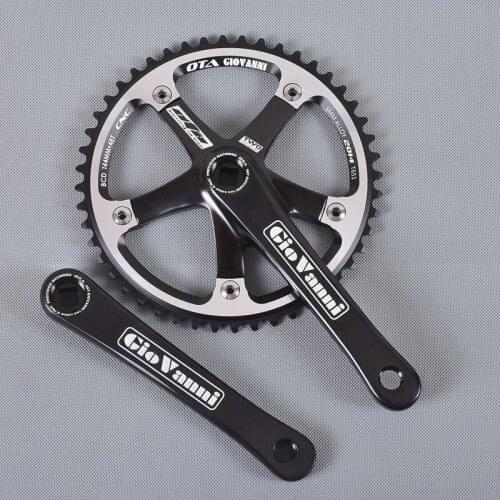 OTA Alumniun Crankset Fixed Gear Crank 5MM 48T 165mm BCD144 T651 Single Speed TRACK FIXIE BIKE Bicycle Chainwheel Sprocket OTA