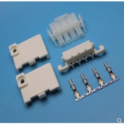 1 pcs 6.3mm spacing 63080-4P connector horn corner pin socket PCB socket cover