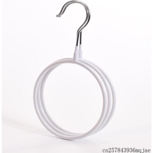 100pcs Storage Rack Scarf Hangers Round Ring Organizer Circle Shelf Holder for Garment Belt Tie Towel Clothes