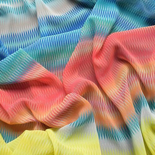 2018 high quality colorful printed chiffon fabric soft comfortable clothing tissue for women dress, diy material by meter