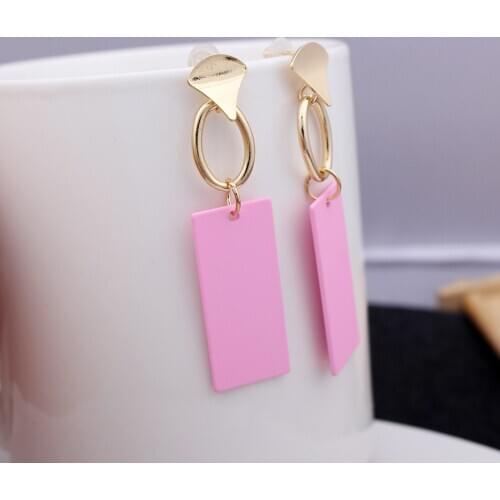 2020 Fashion Gold Color Irregular Drop Earrings For Women Brincos Vintage Red Green White Yellow Earring Korean Female Jewelry