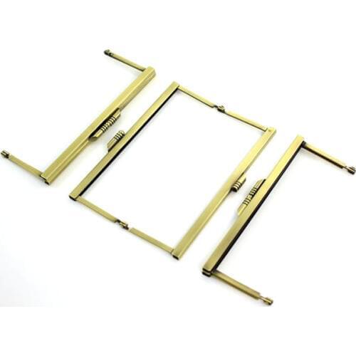 8 x 3 inch Antique Brass Modern Clutch Frames Open Channel Metal Purse Frame without loops 20x7.5cm 10pcs/lot