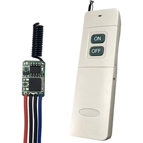 Wireless remote control switch Mini small 433mhz rf transmitter receiver 3.7v 5v 6v 9v 12 Battery power circuit micro Controller