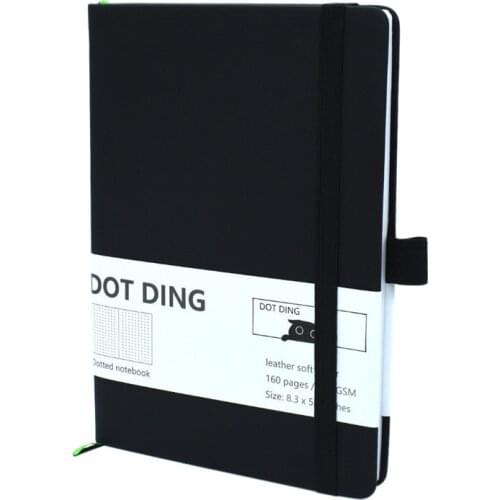 Bullet Dotted Notebook Paper A5 Leather Softcover 160 Pages 100 GSM Diary Bandage Journal Notepad Agenda School Office Supplies