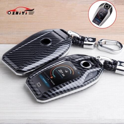Car Key Cover Case LCD Display Remote Keychain Suitable for BMW X1 X3 X5 X7 GT 5 6 7 Series 730li 740 530LE Car Styling