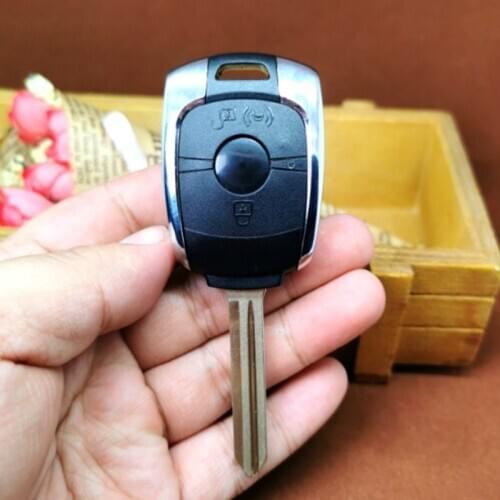 DAKATU New Car Key Shell For SSANGYONG Kyron Actyon Rexton Korando Remote Key Case Fob 2 Buttons Uncut Blade