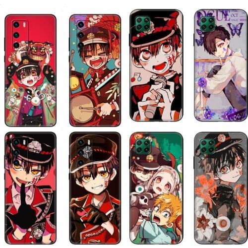 Black tpu Case For Huawei P30 Lite P30 Pro P40 Case For Huawei P40 LITE E P Smart 2020 Case Cover Anime Toilet-Bound Hanako-kun
