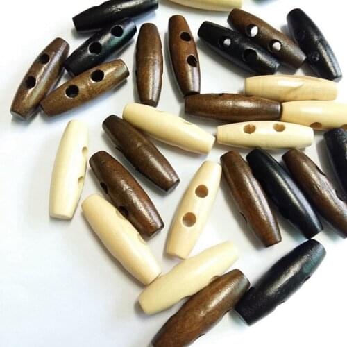 30pcs/lot Overcoat Horn Buckle wooden Buttons 30mm Scrapbooking Craft Sewing Buttons for Duffel Coat Button