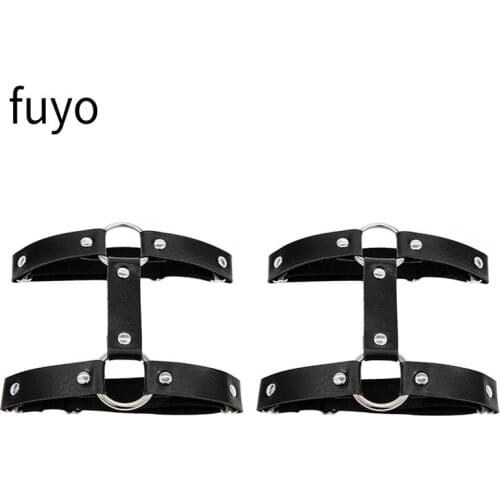 Women Sexy Elasticity Heart Round Leather Harness Tight Suspender Punk Strap Leg Ring Garter Belts Bondage Belt