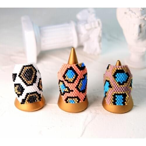 FAIRYWOO Leopard Ring Set Handmade Jewelry Animal Print Rings For Women Accessories Wholesale Best Friend Gifts Friendship Ring