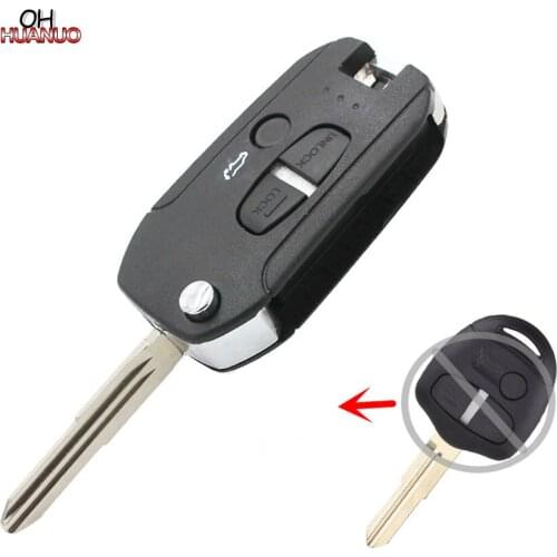 Modified Flip Remote Key Shell Case Fob 3 Button for MITSUBISHI OUTLANDER WARRIOR and More Right Blade