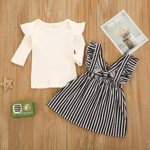Fashion Cute Infant Newborn Baby Girl Clothes T-shirt Skirts 2pcs Outfit Cotton Baby Set1