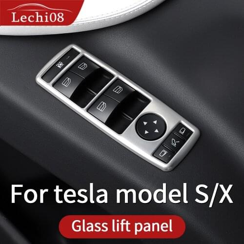Window lift button frame trim For tesla model X accessories model s tesla 2018 model x interior accessories