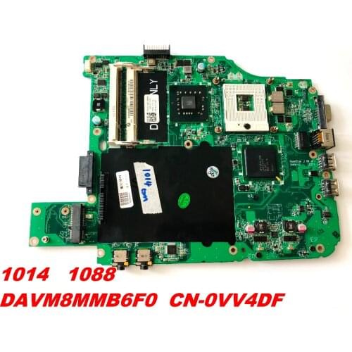Original for DELL 1014 1088 laptop motherboard GM45 DAVM8MMB6F0 CN-0VV4DF tested good free shipping connectors