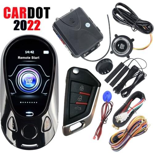 Cardot gps gsm Smart push Start Stop Pke Keyless Entry system Remote Starter 4G Car Alarm
