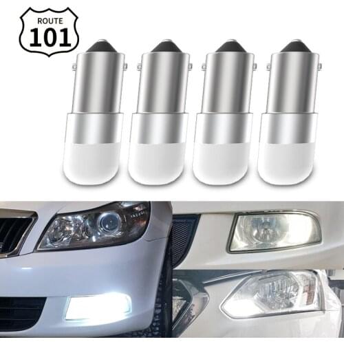 Route101 4x Car DRL Light 12V BA9S LED T4W Parking Positiondaytime Side Marker Bulb Auto Lamp Lighting White H5W 256 1895 1893