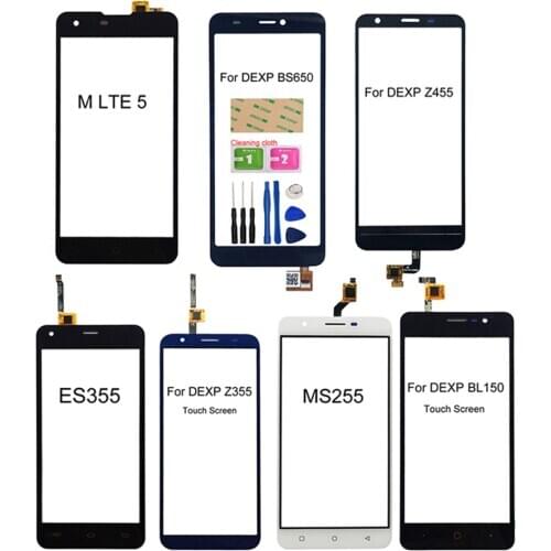 For DEXP M LTE 5 Touch Screen For DEXP MS255 BS650 BL150 Z355 Z455 ES355 Touch Screen Digitizer Front Glass Panel Sensor