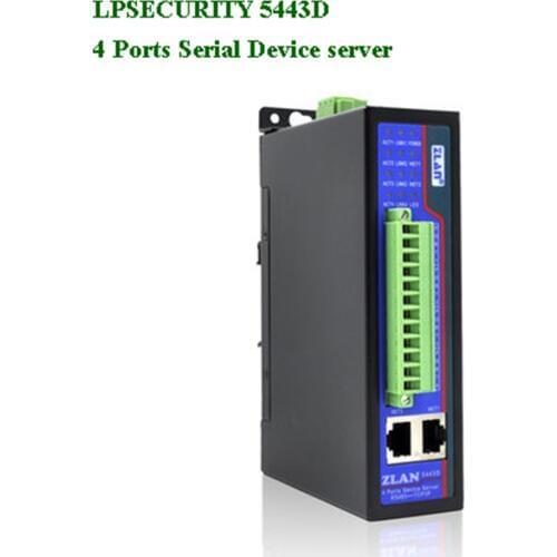 4 ports Serial device server with Optoelectronic Isolation RS485 to Ethernet Converter Gateway Modbus RTU to TCP Harsh Industry