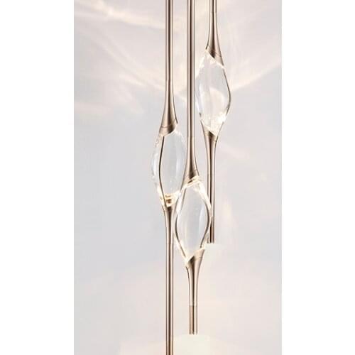 Modern light luxury simple bedside crystal chandelier designer bar restaurant bedroom creative personality model room lamp