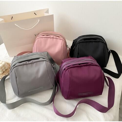 Casual Nylon Women Messenger Bags Fashion Shell Shaped Female Shoulder Handbag Classic Elegant Crossbody Shoulder Bag