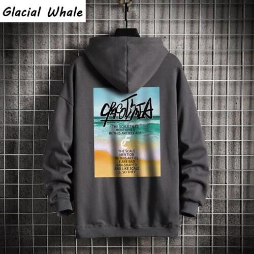 GlacialWhale Hoodies Sweatshirt Tops Casual harajuku Oversized hoodie Hip Hop Printed funny streetwear Mens hoodies