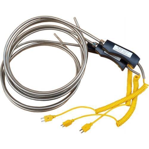 WRNK-187/104M Hand-held Thermocouple large handle K type Armored Thermocouple Zinc/aluminum water high temperature furnace Probe