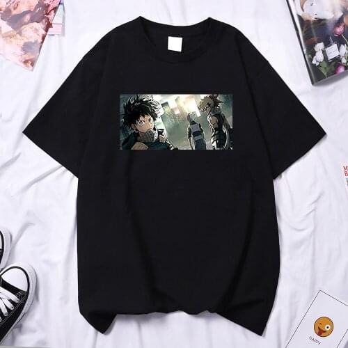 My Hero Academia Anime Comic Printed Woman T Shirt 2021 Summer Gothic T-Shirt Harajuku Brand T Shirts Hip Hop Women Tee Shirt