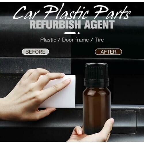 10ML Car Plastic Parts Retreading Agent Automobile Plastic Parts Renovation Whitening Repair Agent Car Wax Car Cleaner TSLM1