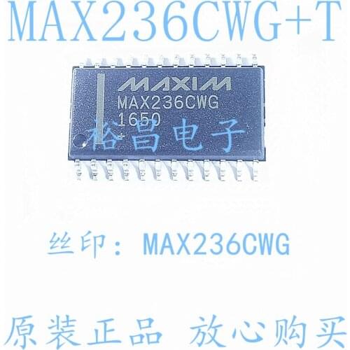 100% New&original MAX236CWG+T WSOP24 Marking:MAX236CWG
