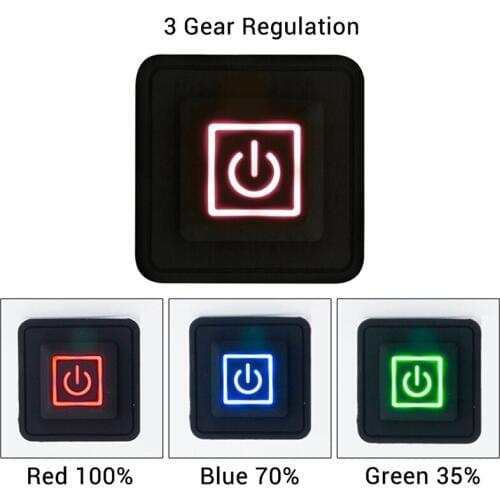 3.7V-12V 3 Gear Temp Control Waterproof Heating Switch Clothes Silicone Button Temperature Control Switch