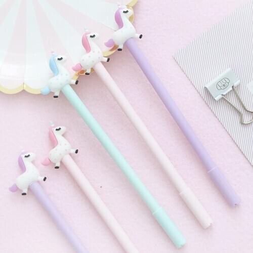 36 Pcs/Lot Dream Unicorn Gel Pen 0.5mm Roller Gel Pen Black Ink Color Pens Stationery Office School Supplies Material Escolar
