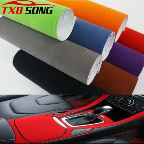 50x200cm Velvet Fabric Suede Vinyl Film Car Wrap Sticker Auto Decal Car Automobiles Self-adhesive Sticker Car Stylng Accessories