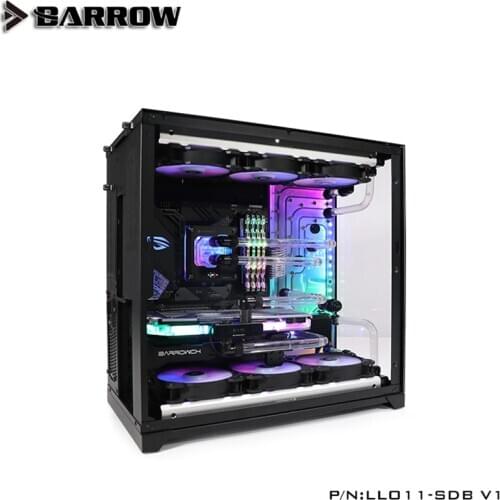 Barrow Acrylic Board as Water Channel use for LIAN LI O11 Dynamic Computer Case for Both CPU and GPU Block RGB 5V 3PIN Waterway
