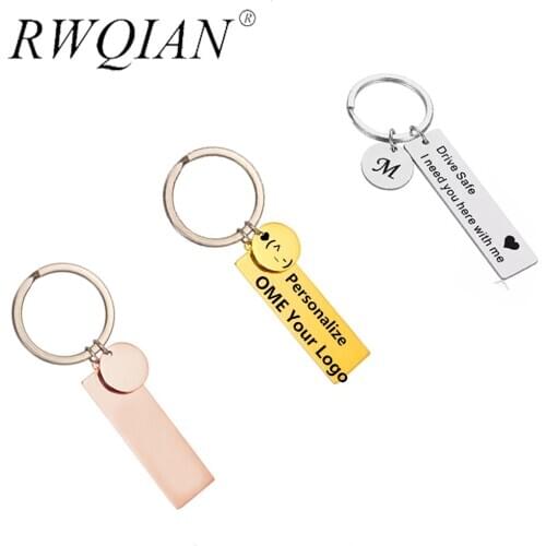 Custom Name Personalization Keychain Lettering Men Women Boyfriend Husband Key Chain Birthday Chritsmas Gifts