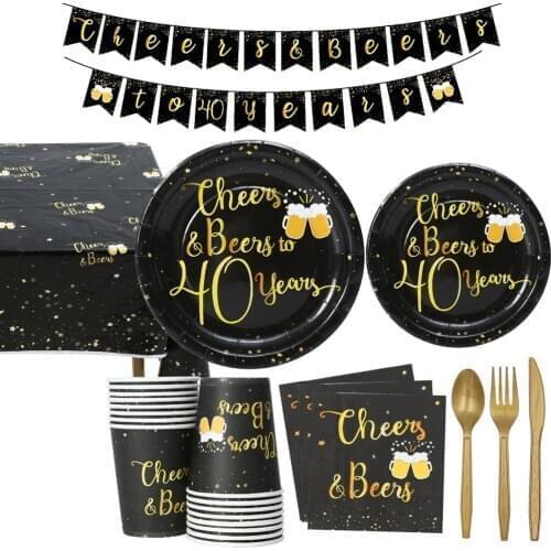 Cheer 40 Year Old Balloons Birthday 40 Year 40th Birthday Women Men 40 Birthday Cheers &Beers 40 Year Birthday Decorations