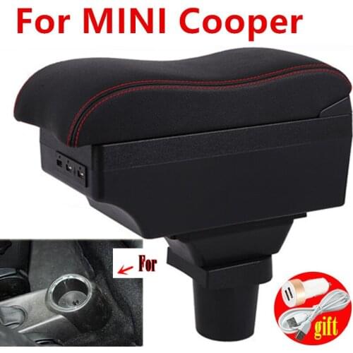 For MINI Cooper R50 R52 R53 R56 R57 R58 F55 F56 F57 Countryman R60 F60 Central Armrest Storage Box Modification Accessories