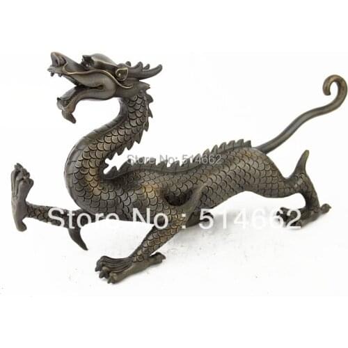 Feng Shui Four Brass Animals Sculptures/Dragon,Phoenix,Turtle & Tiger Sculptures