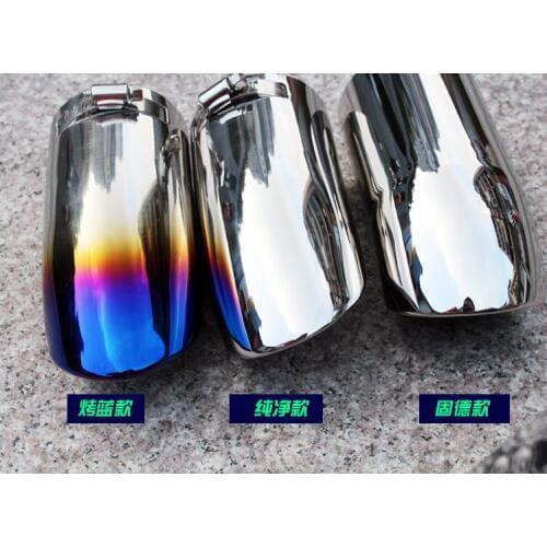 Car Chrome Stainless Steel Exhaust Tip Tail Pipe Muffler For Mitsubishi pajero sport 2013+ 2014 2015 2016