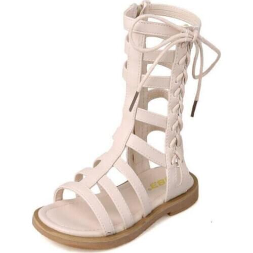 Summer princess fashion Roman children sandals High-top kids girls gladiator sandals toddler baby sandals high quality booties