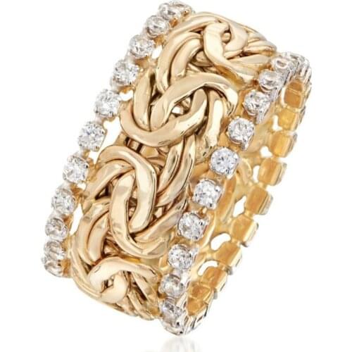 Fashion Jewelry Men Gold Color Party Rings Wedding Engagement Ring