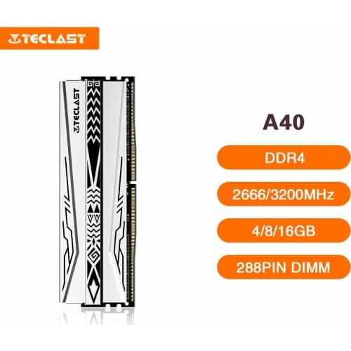 Teclast DDR4 Aurora series A40 memory module memory 4GB 8GB 16GB 2666MHz 3000MHz 3200MHz 288PIN DIMM 1.2/1.35V