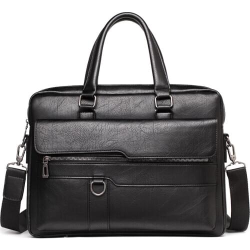 MenS PU Business Briefcase Bag Luxury Leather Laptop Bag Man Shoulder Handbag High Quality Male Casual Messenager Bags