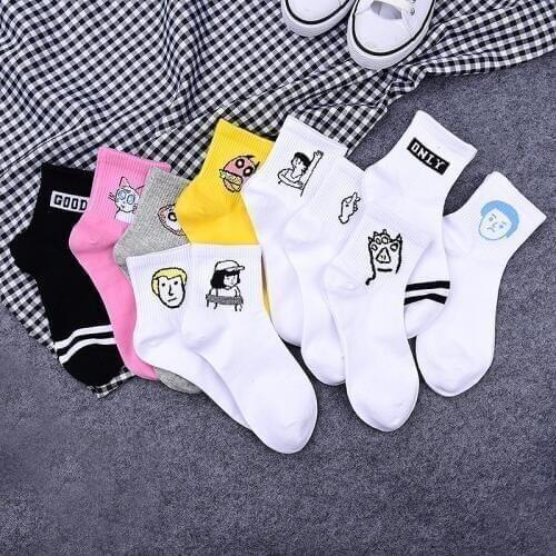 New Fashion Cartoon Funny Ankle Socks Unisex Harajuku Hipster Skatebord Sport Underwear Breathable Cotton Warm Lingerie