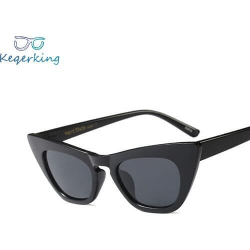 New Sunglasses Women Cat Eye Brand Big Frame Costume Designer 2018 Fashion Sun Glasses Women Black Square Lens Eyewear KS-96