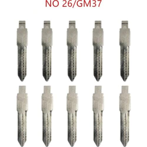 LiShi Scale KD/VVDI Remote Car Key Blade NO.26 Engraved Line Key for Buick GL8 2 in 1 LiShi GM37 39 40 41 Type scale