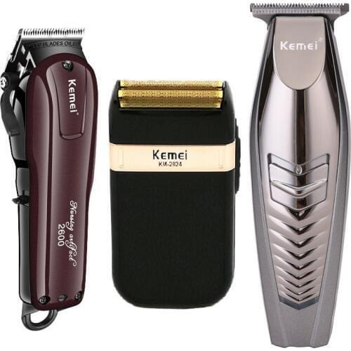 Kemei Professional Hair Trimmer Powerful Electric Hair Clipper Shaver Hair Shaving Machine Hair Cutting Beard Electric Razor