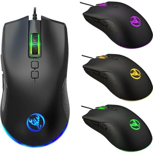 Wired Computer Mouse RGB Professional Gaming Mouse 7 Buttons 6400 DPI Optical Mice For Laptop PC Gamer With 7 Changeable Colors